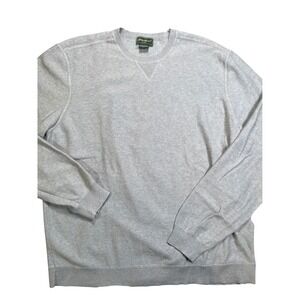 Eddie Bauer Mens Crewneck Sweater Light Gray Long Sleeve‎ Pullover Size Medium